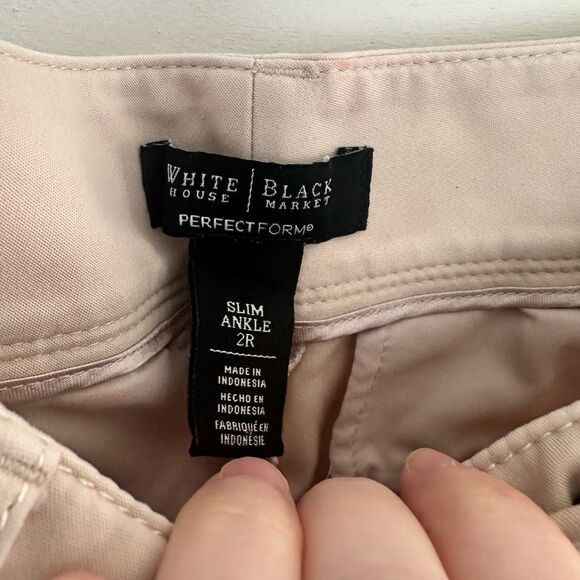 White House Black Market Women’s 2R Slim Ankle Khaki Pants - Picture 2 of 5